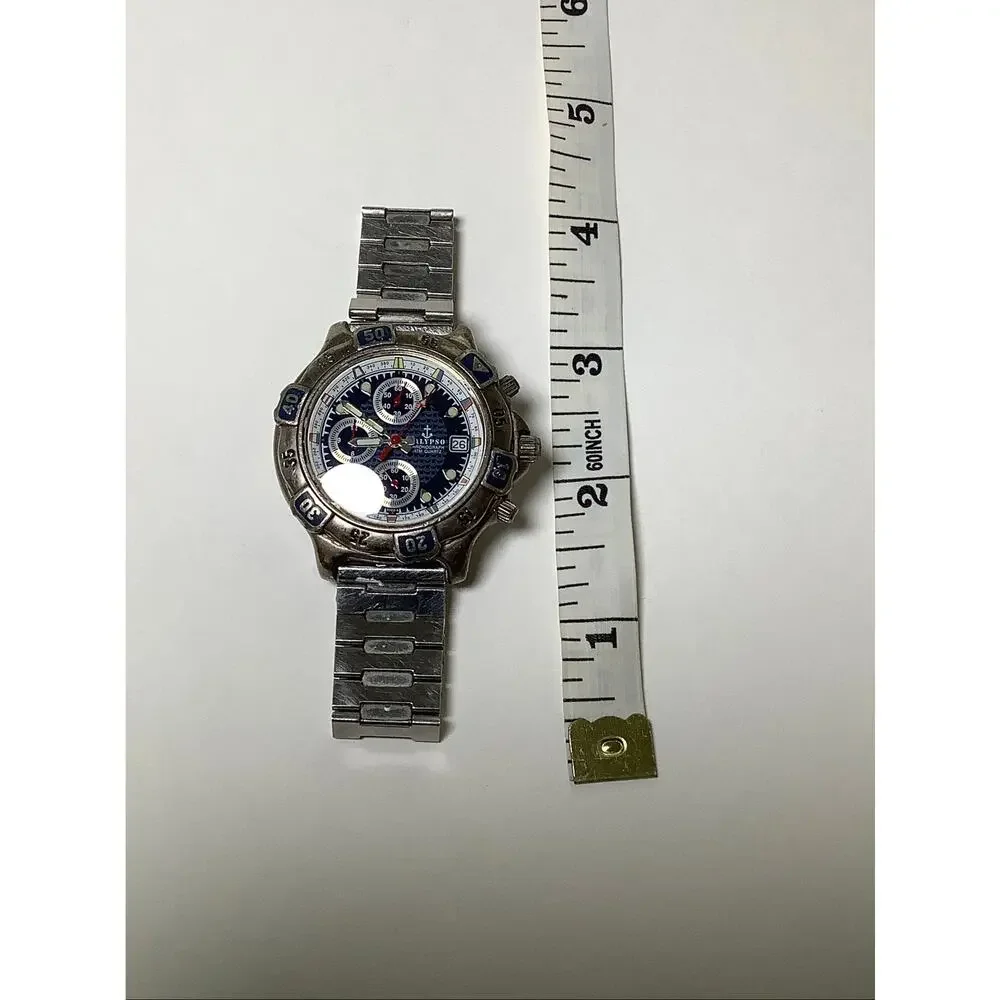 Calypso Men’s Stainless Steel Blue Dial Marine Sport Chronograph Watch A7-49
